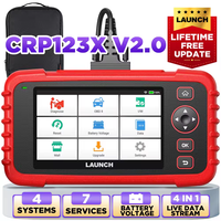 Nueva Herramienta de Diagnóstico para Autos CRP123X V2.0, Escáner OBDII, Herramienta de Escaneo OBD2, Diagnóstico de Cuatro Sistemas, Servicios de Reinicio, X431 PRO