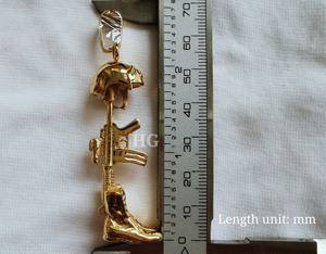 Chapeau en acier inoxydable <span class=keywords><strong>Soldat</strong></span> militaire Pendentif en cendres de crémation Collier commémoratif <span class=keywords><strong>Bottes</strong></span> de casque de <span class=keywords><strong>soldat</strong></span> Urne de crémation souvenir de fusil - Product Image 4