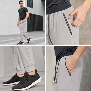 <span class=keywords><strong>Pantaloni</strong></span> da Jogging per Uomo Personalizzati all'Ingrosso, 76% Poliestere 24% Spandex, Elasticizzati, Traspiranti, <span class=keywords><strong>con</strong></span> Tasche <span class=keywords><strong>con</strong></span> Zip e Coulisse - Product Image 2