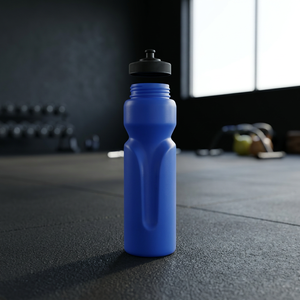 Botella de Agua de Plástico Azul de 750 ml con Tapa Negra Reutilizable para Actividades al Aire Libre - Product Image 1