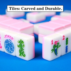 Nuevo Juego de Fichas de Mahjong de Melamina de 12 Pulgadas, 166 Piezas, Color Rosa de Lujo, para Casino, Fiestas en Casa, Ecológico - Product Image 2
