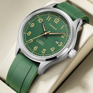 Montres mécaniques automatiques pour hommes, bracelet en cuir, verre saphir, série loisirs, montre-bracelet pour hommes - Product Image 6