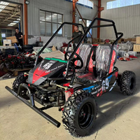Go Kart Todoterreno de 2 Plazas para Adultos, 212cc, 4 Tiempos, con Llantas de Acero de 10 Pulgadas, Buggy de Carreras para Diversión al Aire Libre y Paseos