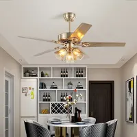 Klasik Remote Control Rantai Tarik Led Ceiling Fan Lampu untuk Dekorasi Hotel