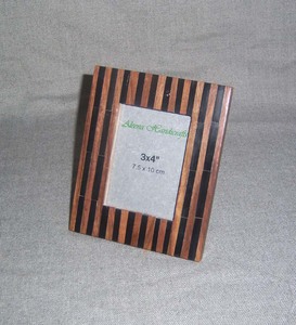 Handmade Eco-Friendly Custom Wood Photo Frame Bone Inlay Design <b>Tabletop</b> Personalized Picture <b>Display</b> for Home Living Room Hotel - Product Image 3