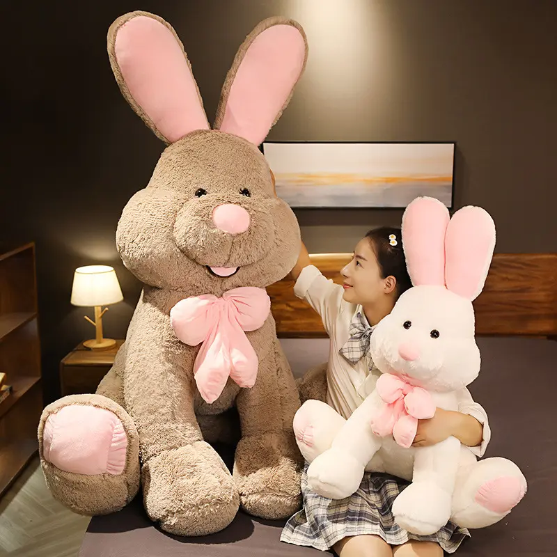 Eejay-peluche de felpa personalizado para niños, peluche de conejo de orejas grandes de 70cm/80cm/2022 cm/100cm de largo, 120