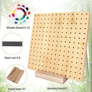Tabla de Bloqueo de Ganchillo de Madera de Bambú, Herramientas de Tejer Lana, <span class=keywords><strong>Kit</strong></span> de Ganchillo, Regalos para Madres y Abuelas - Product Image 2