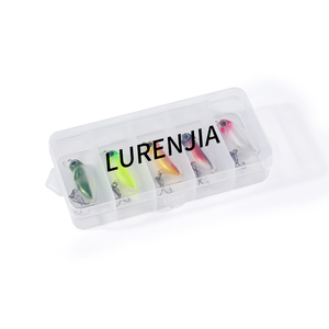LURENJIA Lot de 5 leurres de pêche rigides, type Minnow flottant, imitation insecte, corps détachable, coque souple, 38mm 2.5g - Product Image 1