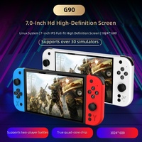 Console de jeu portable grand écran en plastique, communication filaire, 10 meilleurs émulateurs, design rétro nostalgique HD, TV portable