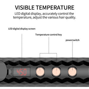 Fer à boucler électrique en céramique certifié MCH avec écran LCD, double tension, pour hôtels et camping-cars - Product Image 5