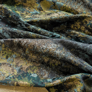 Kain Brokat Jacquard Metalik Vintage, Tekstil Mewah Berembos Pewarnaan Benang untuk Bahan Pakaian Wanita - Product Image 2