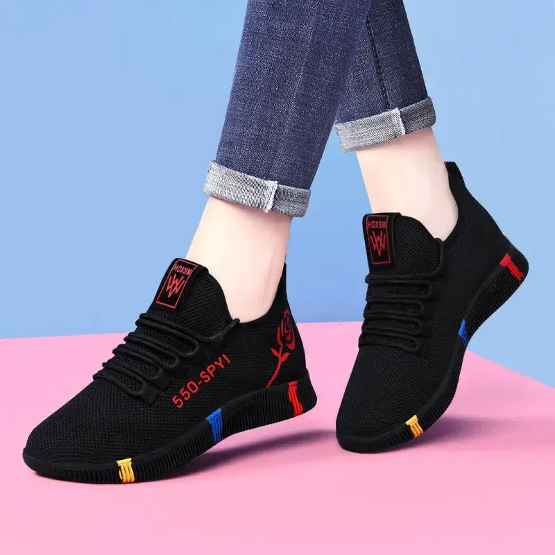 Wholesale Pure Color New Sneakers Comfortable Casual Shoes Light Soft Bottom Shoes For Women's