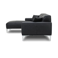 PU-Leder Modulares L-förmiges Ecksofa-Set mit Rechts- und Links-Chaiselongue Modernes Design für Park, Keller, Villa, Schule, Wohnzimmer