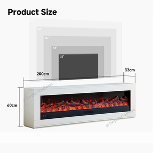 78 pollici di grandi <span class=keywords><strong>dimensioni</strong></span> legno <span class=keywords><strong>moderno</strong></span> bianco Led <span class=keywords><strong>camino</strong></span> elettronico riscaldatore TV Stand <span class=keywords><strong>camino</strong></span> elettrico - Product Image 2