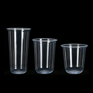 Vasos de Plástico PP Transparentes Desechables Personalizados de 16oz con Forma de U, Fondo Redondeado, con Tapas y Pajitas para Café, Té, Jugo y Refrescos - Product Image 5