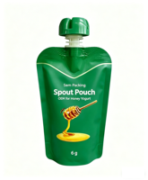 Pochette alimentaire réutilisable personnalisée pour bébé, imprimée, portable, anti-fuite, pour lait, gelée et liquides, avec bec verseur, pour la pâtisserie et les activités extérieures