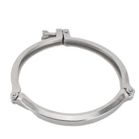 Abrazadera de Tres Secciones ISO-LS de Acero Inoxidable 304 Ajustable Pulida Vibratoriamente de 1.5 a 24 Pulgadas para Uso Comercial/Industrial