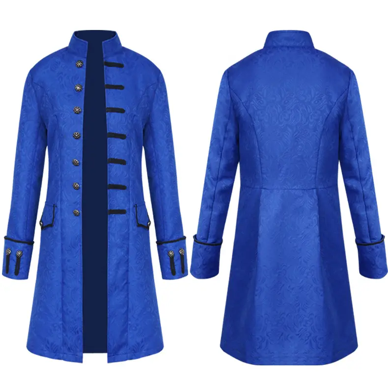 Новинка 2021, мужское пальто, однотонный костюм для косплея, униформа в стиле ретро, костюм с воротником-стойкой для Хэллоуина для взрослых