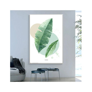 Affiche sur toile de plantes tropicales vertes modernes, tableau d'art mural, décor de salon, peinture à l'huile sur toile, affiches et imprimés, photo d'art - Product Image 1