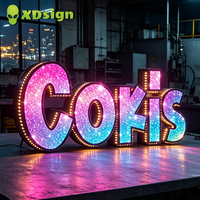 Enseigne Commerciale LED XDsign – Diamant Éblouissant Personnalisé, Enseigne Publicitaire 3D en Acier Inoxydable LED Irisé pour Voiture Bluetooth