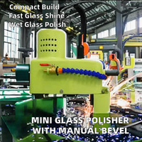 Mini polisseuse électrique industrielle LINGZHIFENGRUI LZ-G220V 220V pour polissage à l'eau 800W, machine à chanfreiner le verre manuelle au design intuitif