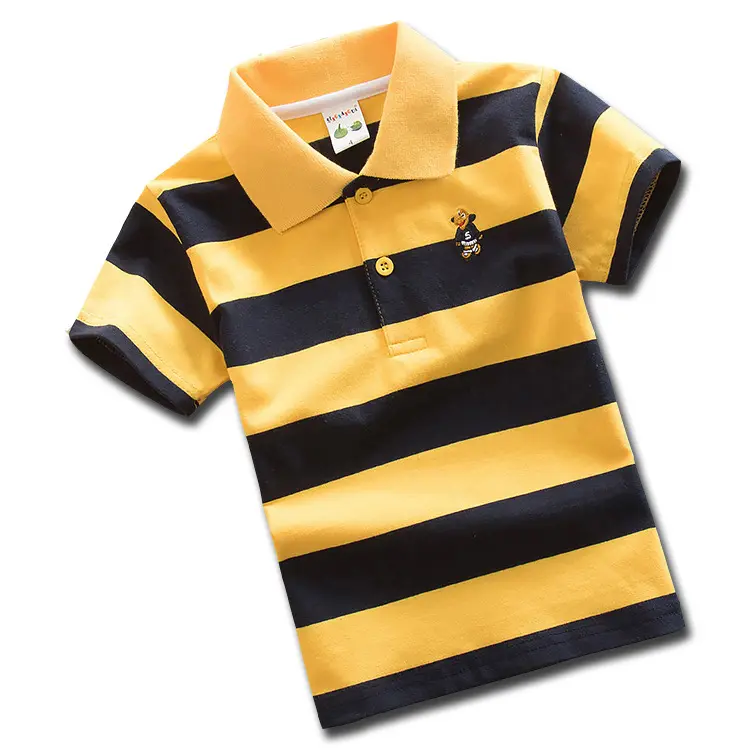 EW style-Polo de verano para niños, camisetas cómodas y transpirables a rayas, venta al por mayor