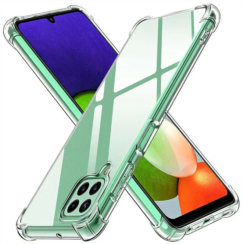 Clear Shockproof Case For Samsung Galaxy M53 5G M33 M23 M62 M52 M42 M32 M02s Transparent Silicone Soft TPU Back Phone Cover