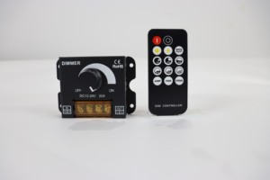 LED Single-Colour Controller, Manual Knob Dimmer Wireless High-Power Metal-Case Controller DC5V 24V 720W - Product Image 2