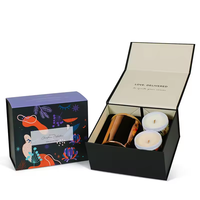Boîtes d'emballage personnalisées de bougies pour petites entreprises en carton rigide recyclable avec doublure éponge logo, expédition de cadeaux