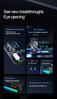 BT Lautsprecher Wecker Smart Watch Kopfhörer Trend 6 in 1 Wireless Ladegerät für iPhone Halter 15W Schnell ladung Benutzer definiertes Logo