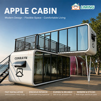 Cabane Apple préfabriquée moderne, maison modulaire en conteneur, pod mobile pour hôtel, maison d'hôtes, complexe hôtelier