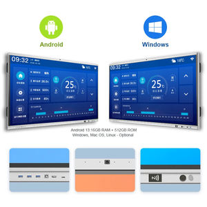 Pizarra Interactiva Inteligente <span class=keywords><strong>de</strong></span> 86 Pulgadas con Pantalla Táctil Múltiple, Panel Plano Interactivo IFPD con Sistema Android/Windows y 40 Puntos <span class=keywords><strong>de</strong></span> Toque para Aula - Product Image 4