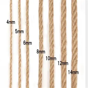 Оптовый hangtag джутовый шнур самая прочная пеньковая веревка для украшения