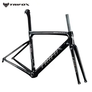 Hiệu Suất Cao T800 Carbon Fiber Road Bike Khung 46 / 49 / 52/ 52/54/58Cm 700C Chu Kỳ Frameset Bộ Phận TRIFOX X16