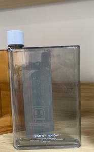 Creative Gift Flat <b>Plastic</b> 350ml Paper Water Cup with Lid Student Sports Casual Cup Wholesale Kettle Manufacturer - Product Image 3
