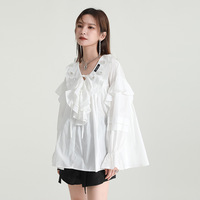 Hauts à la mode pour femmes, chemise ample Design pour femmes, Niche grande feuille de Lotus, chemise à paillettes en trois dimensions