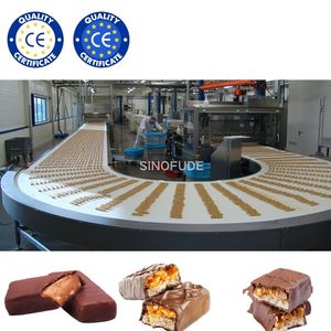 Barra de proteína de nutrición saludable al por mayor, máquina para hacer barras de energía, <span class=keywords><strong>Snickers</strong></span> de turrón, barra de chocolate, línea de procesamiento industrial - Product Image 2