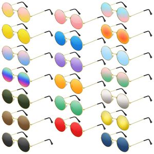 <b>Round</b> <b>Sunglasses</b> Set 18 Colors Gold Frame UV Protection Unisex Costume Accessories Party Props - Product Image 1