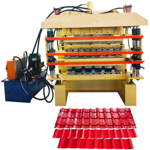 Hete Verkoop Dubbellaags Drielaags Rolvormmachine Gegolfde Stalen Dakpannen Voor Het Maken Van Dakpannen Voor Dakpannen - Product Image 1