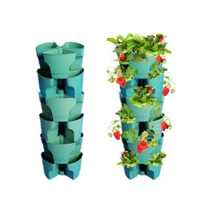 Torre de Jardín Vertical, Macetas Apilables, Juego de Tres Macetas para Fresas, Maceta Apilable para Flores de Jardín - Product Image 3