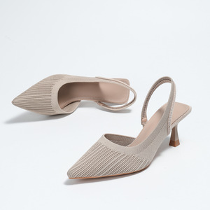 Wholesale 2026 new summer fashion women's ankle-high <b>platform</b> sandals <b>with</b> pointed toes and side perforated breathable fabric - Product Image 4