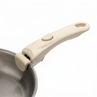 E-Top Factory - Ustensiles de cuisine personnalisés en acier inoxydable avec poignées amovibles en bakélite et plastique, couleurs et matériaux variés