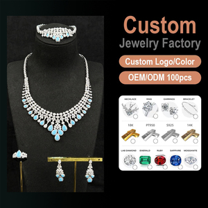 Luxury Women's Bridal Wedding <strong>Costume</strong> Accessories Cubic Zirconia Pearl Necklace Earrings and Gold Plate Ring Set - Product Image 1