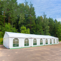 Carpa para fiestas, eventos y bodas con estructura de acero galvanizado de gran envergadura, tela de PVC o PE, impermeable para las cuatro estaciones