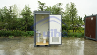Toilettes publiques portables mobiles simples préfabriquées d'extérieur Toilettes faciles à déplacer pour le public