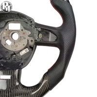 Volant sport en fibre de carbone et cuir personnalisé en forme de D pour Audi A3 A4 A5 S5 S6 RS5 RS6