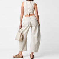 Jeans Courbes Extensibles Grande Taille pour Femmes, Style Vintage Ample Jambe Large Y2K, Pantalon en Denim Baggy Boyfriend Personnalisé
