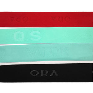 Sangles de couleur en ruban jacquard en nylon souple avec logo en sergé, sangle d'ordinateur pour accessoires vestimentaires avec ruban jacquard en forme de lettre - Product Image 3