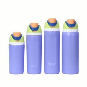 <b>Hot</b> Sale Custom 304 Stainless Steel 24oz 32oz Portable Sport Water Bottle With Flip Top Lids for Travel Promotion Gift - Product Image 2