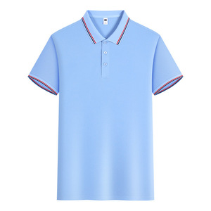 Polo Shirt Short Sleeve Solid Color Contrast Trim Polyester Daily Wear - Product Image 4
